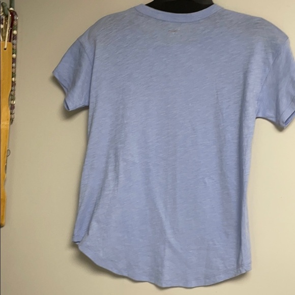 Madewell Westville, Raglan Tee, Extra Small, light blue,  curved bottom, ,NWT - Picture 6 of 6